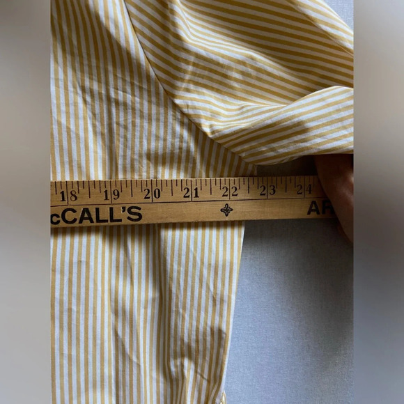 Calvin Klein striped cotton belted shirt dress Sz 14 - Picture 7 of 11